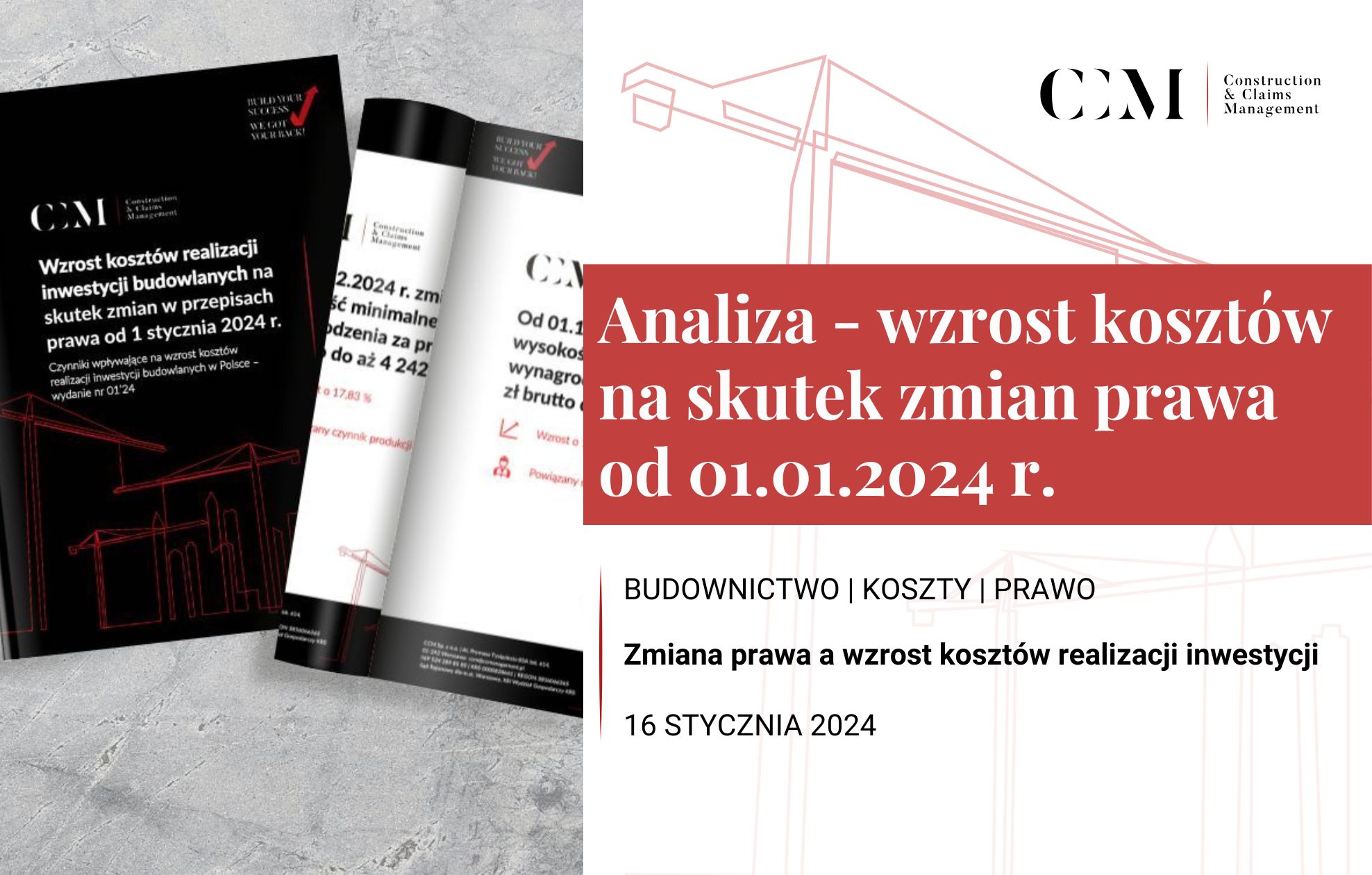 Wzrost kosztów realizacji inwestycji budowlanych na skutek zmian w przepisach prawa od 1 stycznia 2024 r.